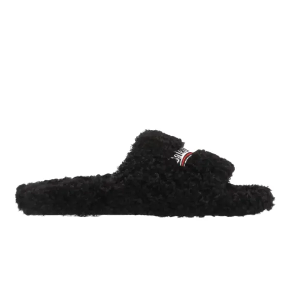 "Balenci" Fur Slides