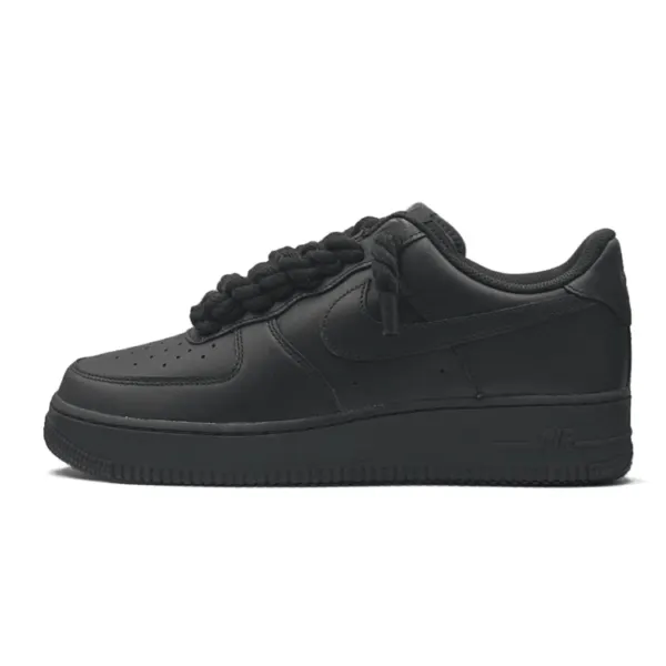 "AF1" Black - Black Rope Laces