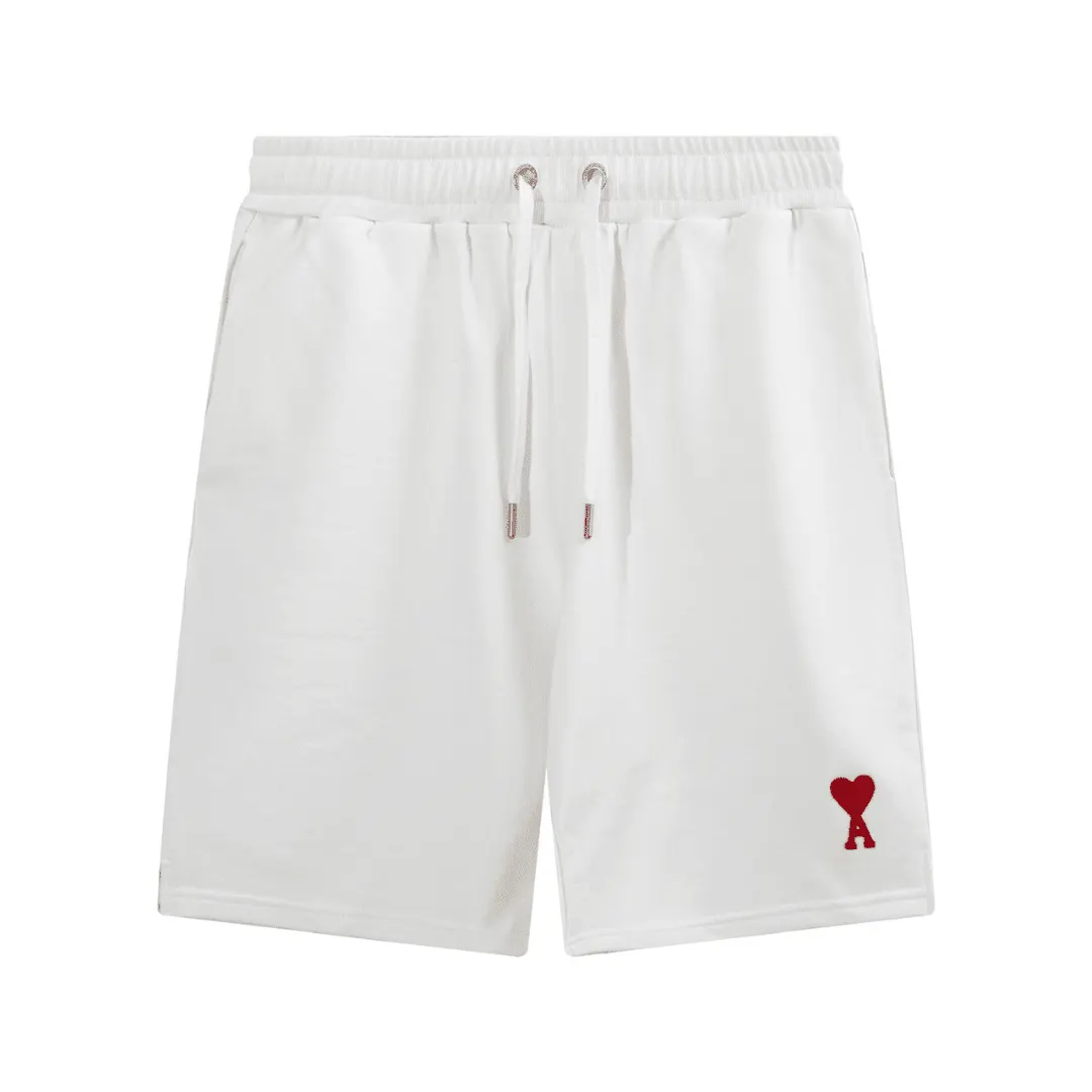 "Ami" Shorts White/Red V2