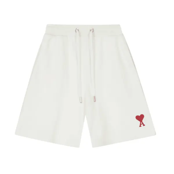 "Ami" Shorts White/Red