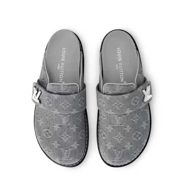 "LV" Slides Grey