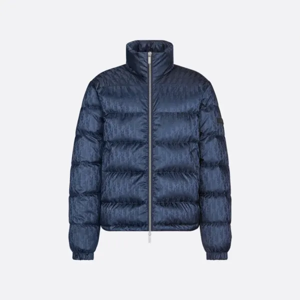 "D" Oblique Puffer Blau