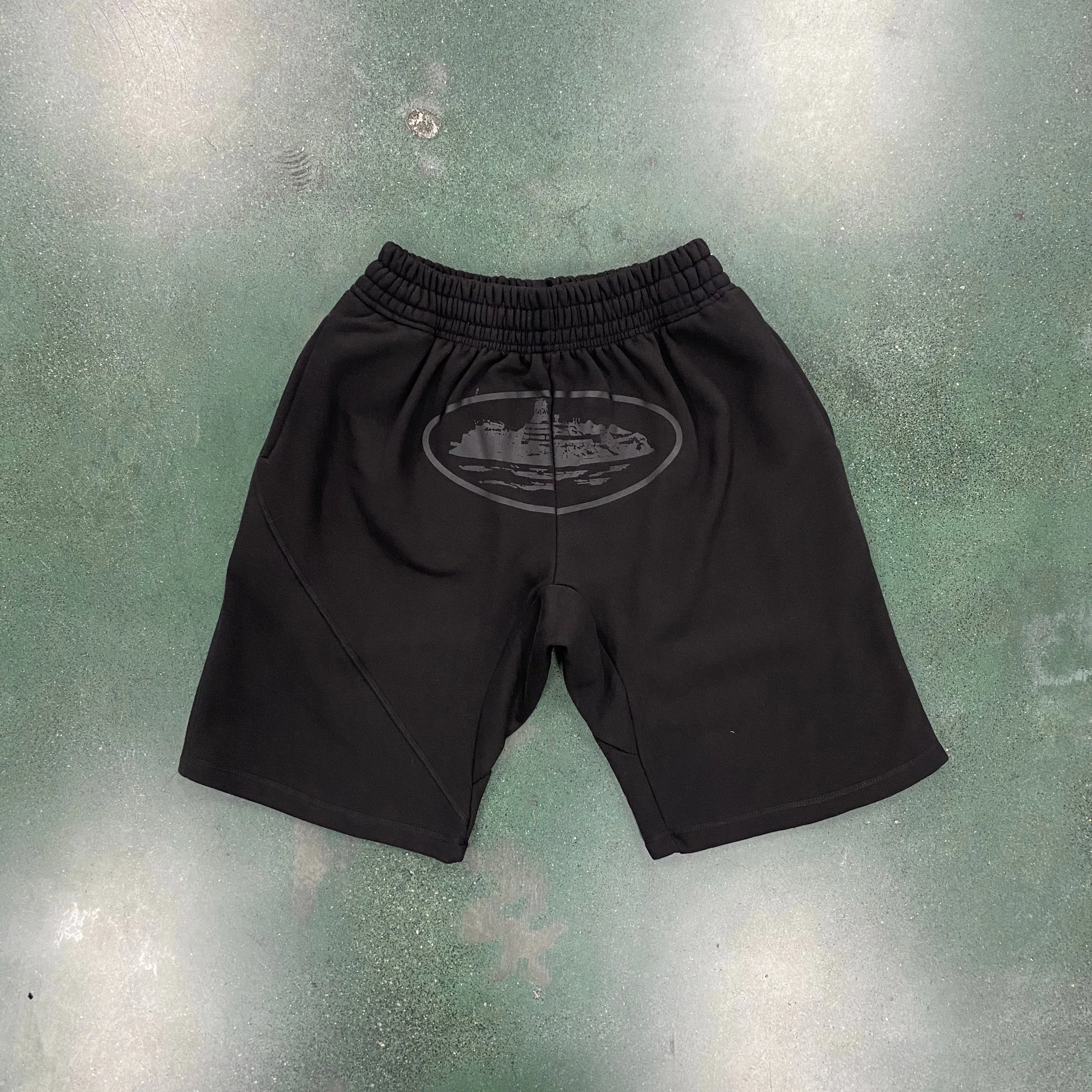 "alcatraz" shorts black on black