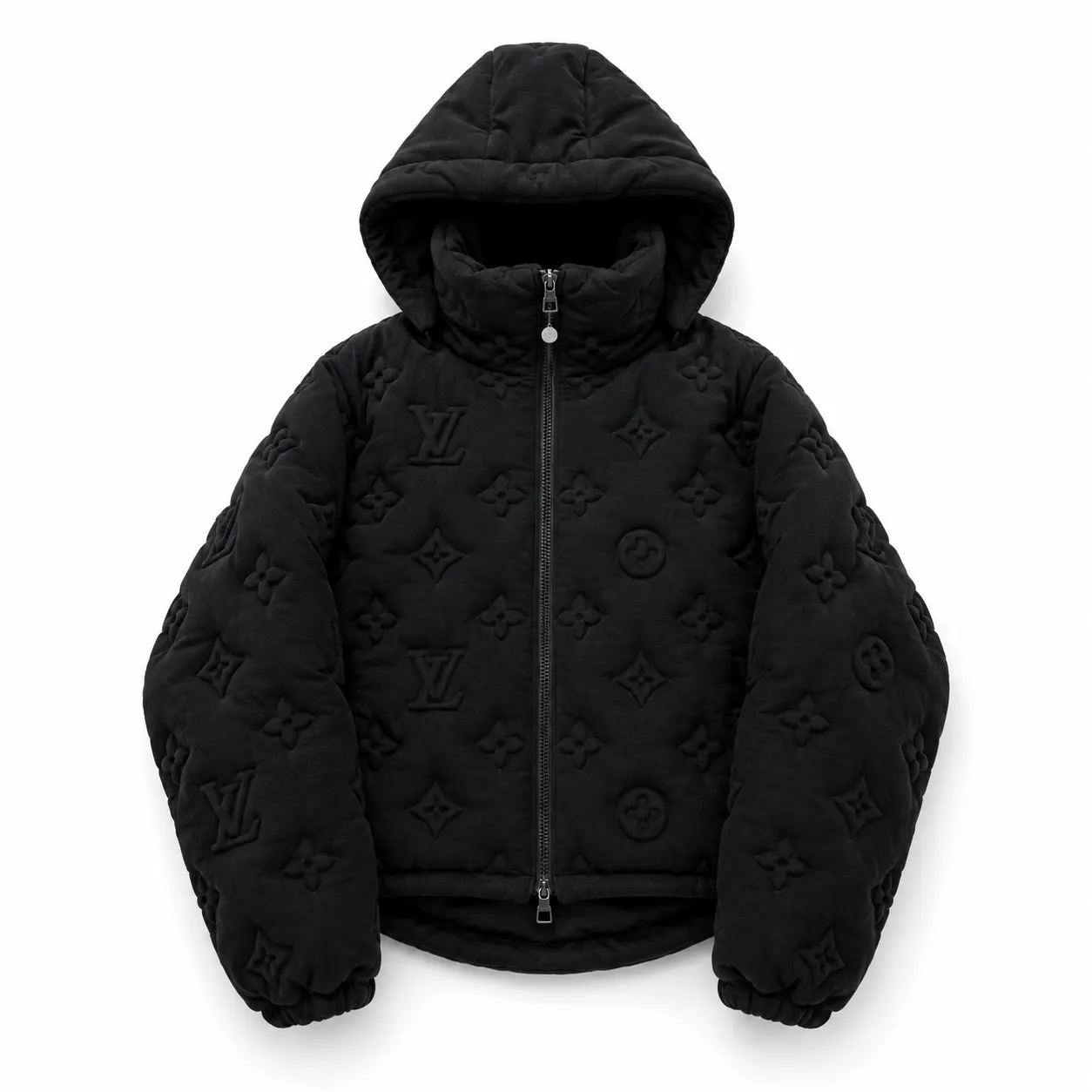 "LV" PUFFER COAT BLACK