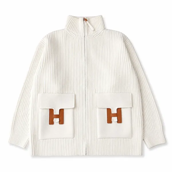H WHITE KNITTER VEST